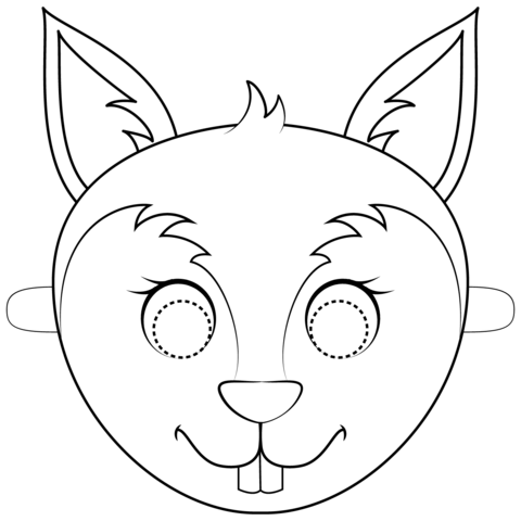 Squirrel Mask Coloring Page